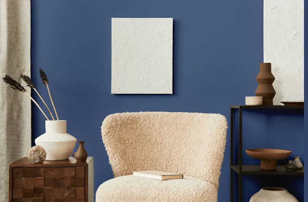 Benjamin Moore Blue Nova living room interior