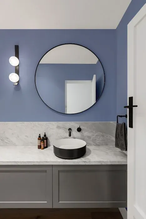 Benjamin Moore Blue Pearl minimalist bathroom