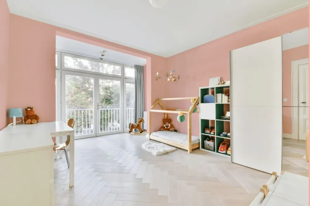 Benjamin Moore Blushing Brilliance kidsroom interior, children's room