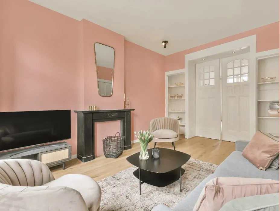 Benjamin Moore Blushing Brilliance victorian house interior