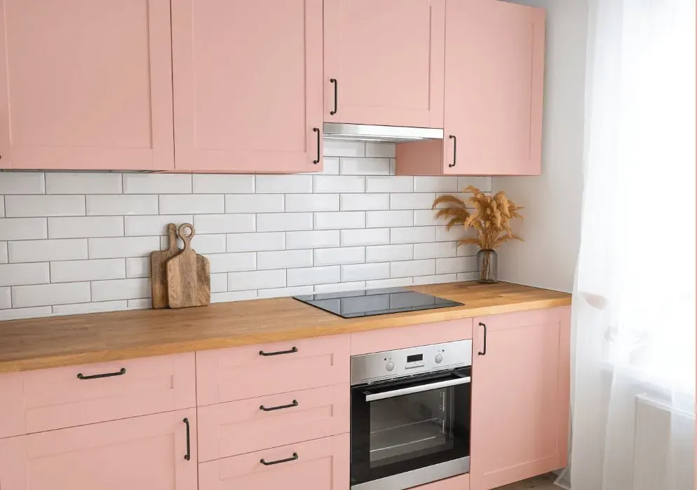 Benjamin Moore Blushing Brilliance kitchen cabinets