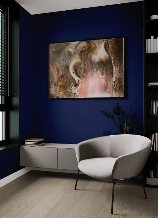 Benjamin Moore Bold Blue living room