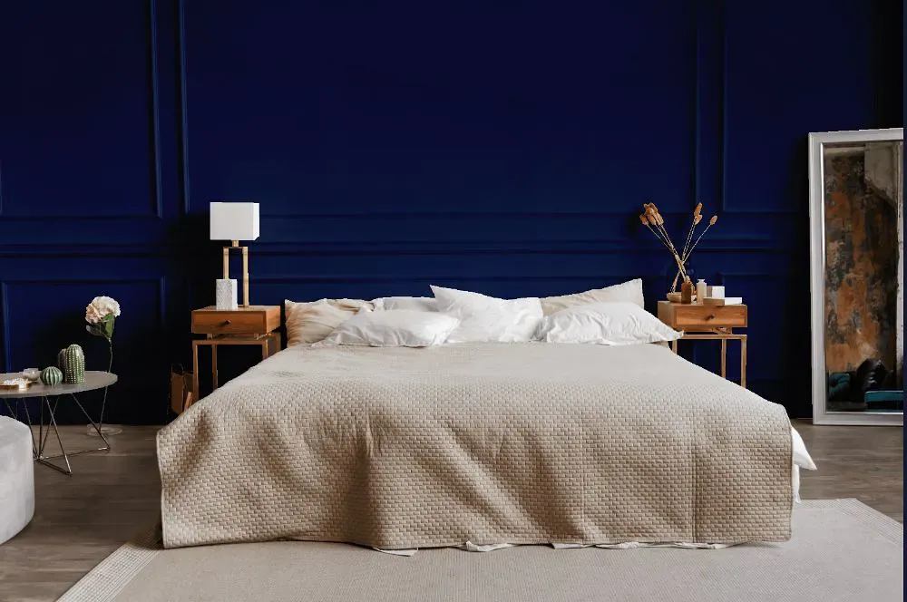 Benjamin Moore Bold Blue bedroom