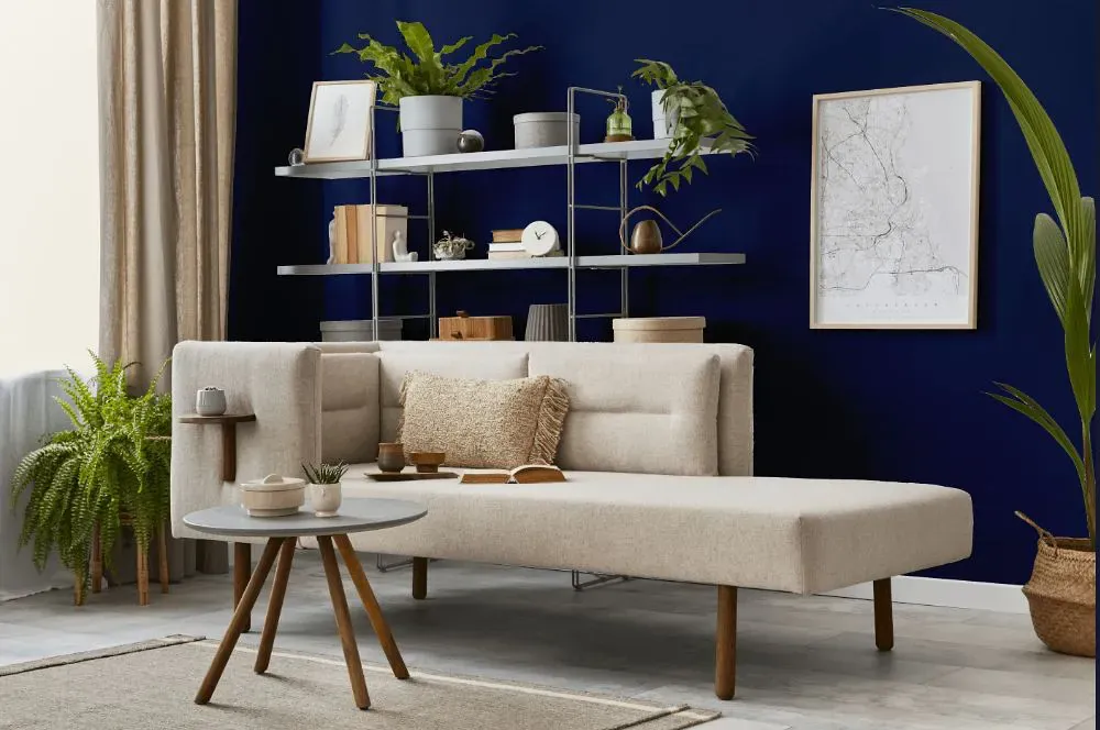 Benjamin Moore Bold Blue living room