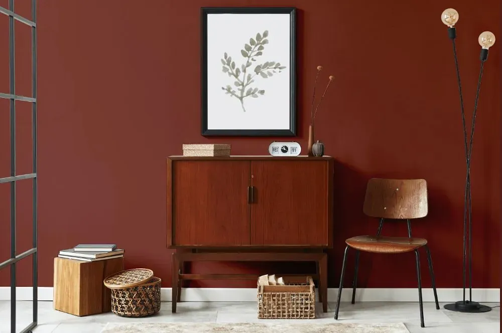 Benjamin Moore Brick Red japandi interior