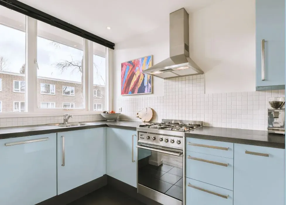 Benjamin Moore Bright and Early kitchen cabinets