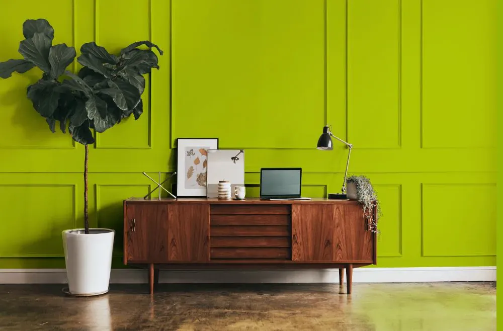 Benjamin Moore Bright Lime modern interior