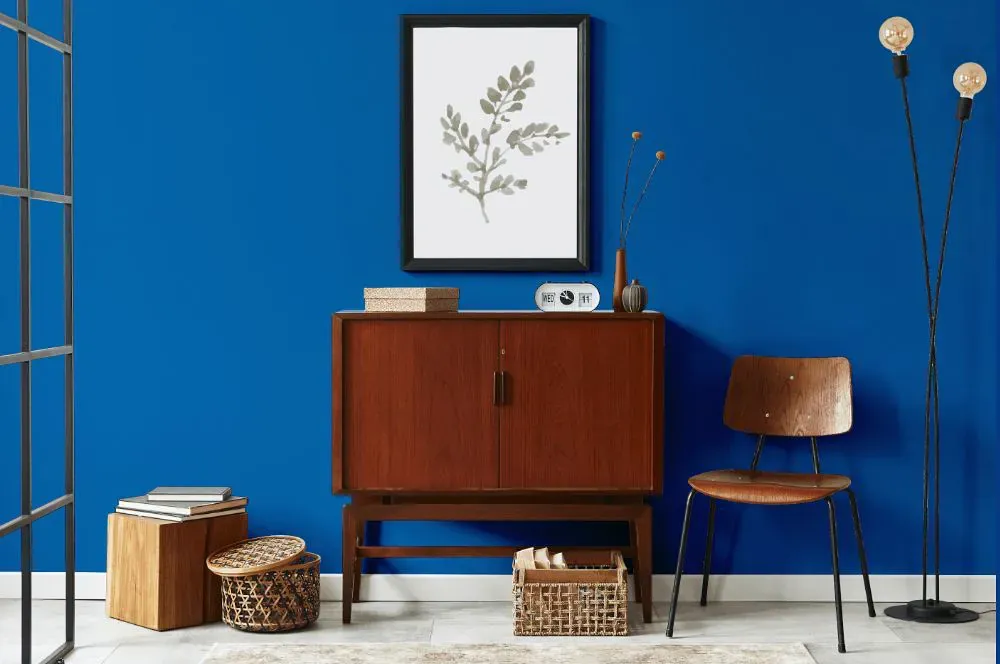 Benjamin Moore Brilliant Blue japandi interior