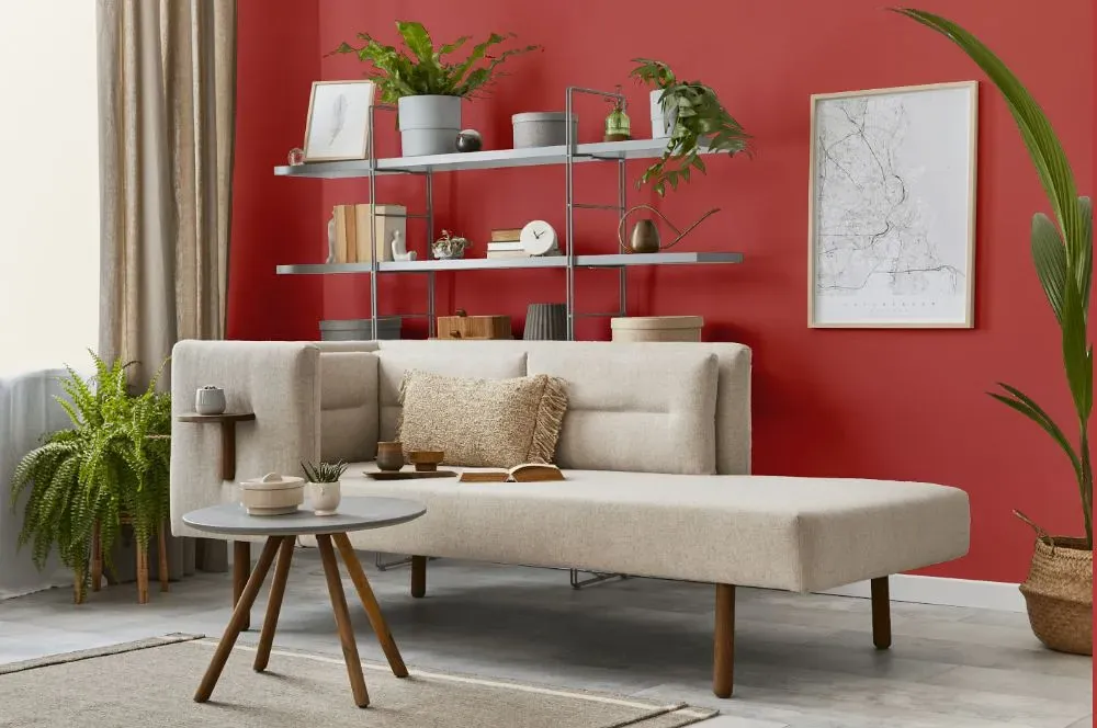 Benjamin Moore Bubble Tea living room