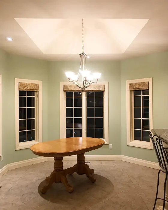 Benjamin Moore Budding Green dining room color