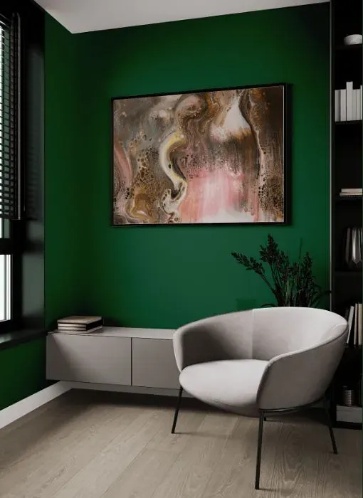 Benjamin Moore Buffett Green living room