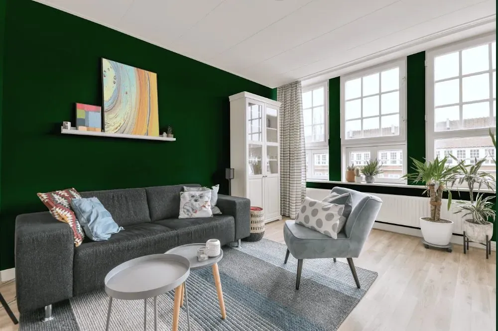 Benjamin Moore Buffett Green living room walls