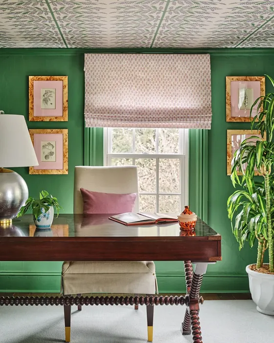 Bunker Hill Green home office paint