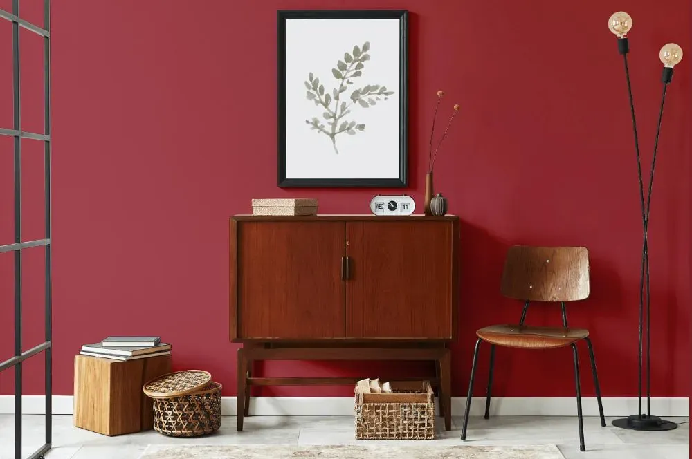 Benjamin Moore Burnt Peanut Red japandi interior