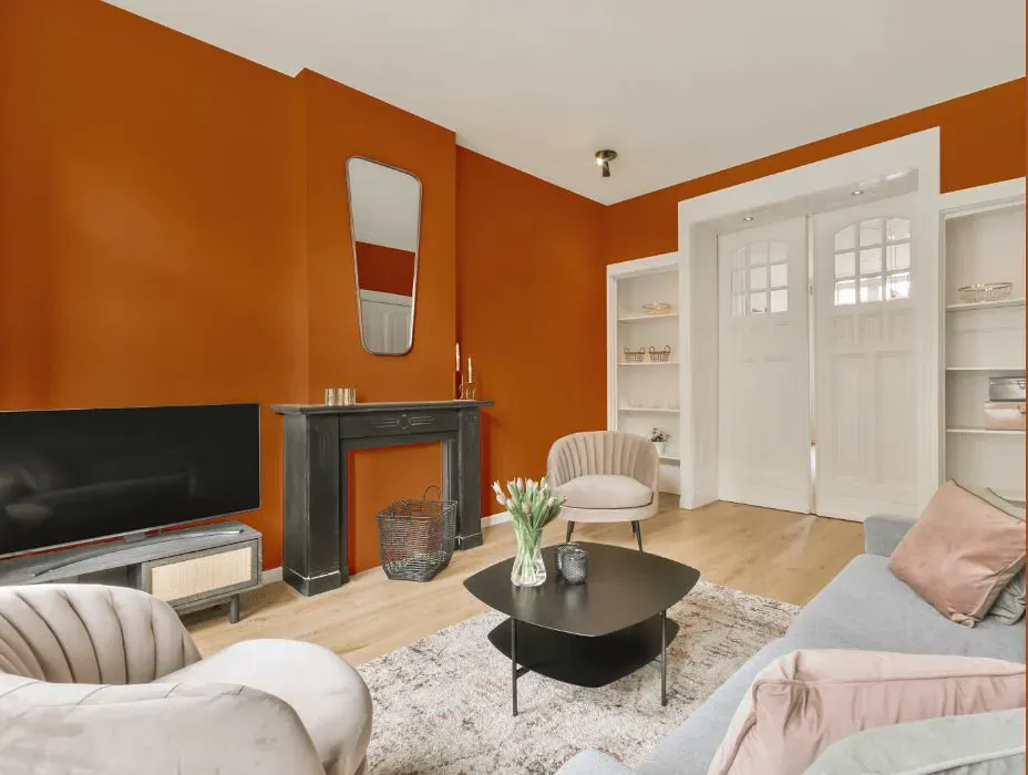 Benjamin Moore Buttered Yam victorian house interior