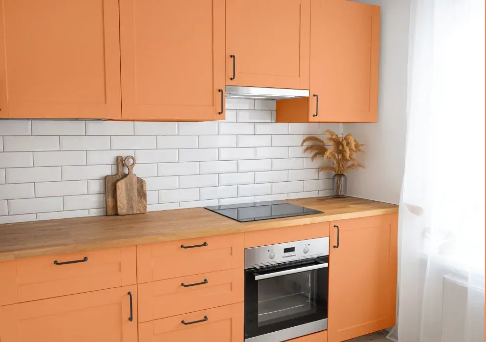 Benjamin Moore Butterfly Wings kitchen cabinets