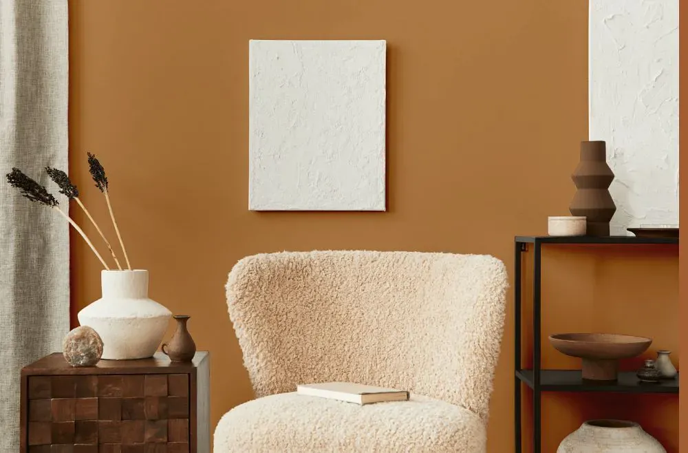 Benjamin Moore Butterscotch Sundae living room interior