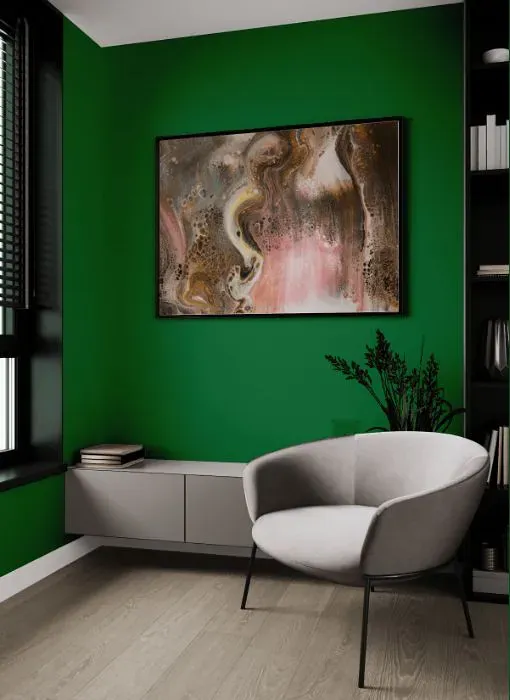 Benjamin Moore Cactus Green living room