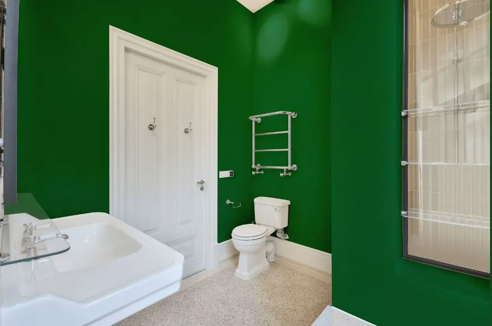 Benjamin Moore Cactus Green bathroom