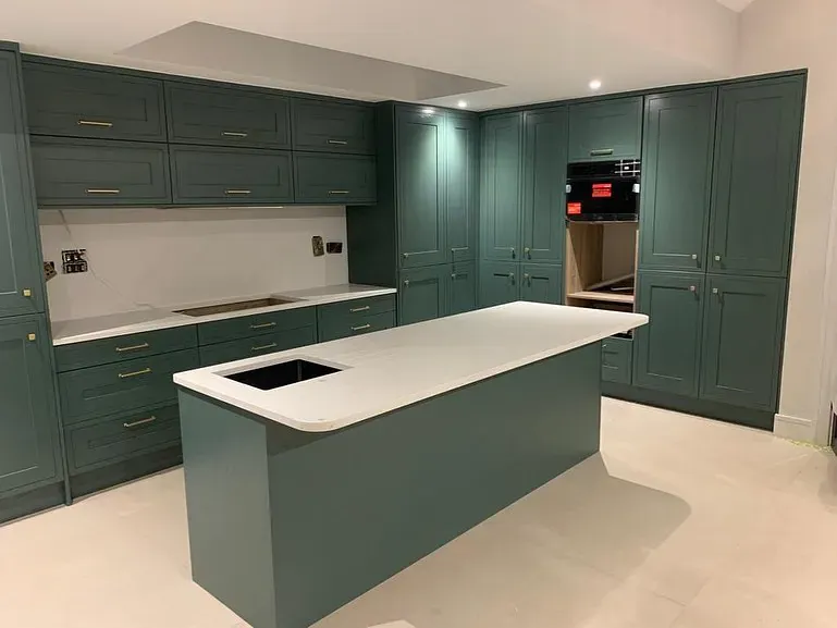 Caldwell Green Kitchen Cabinets