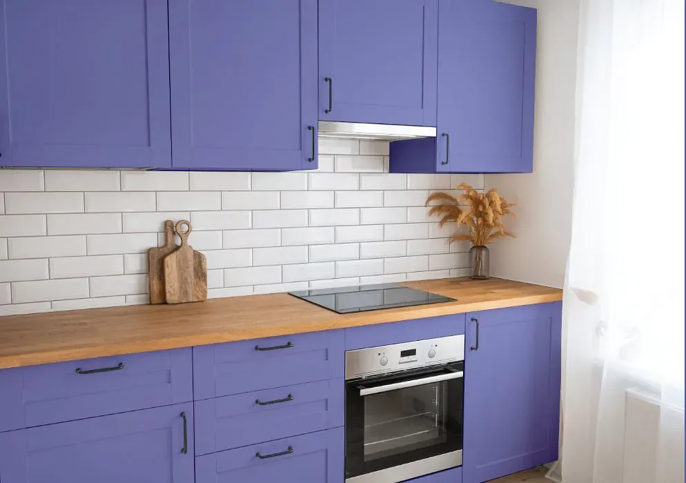 Benjamin Moore California Lilac kitchen cabinets