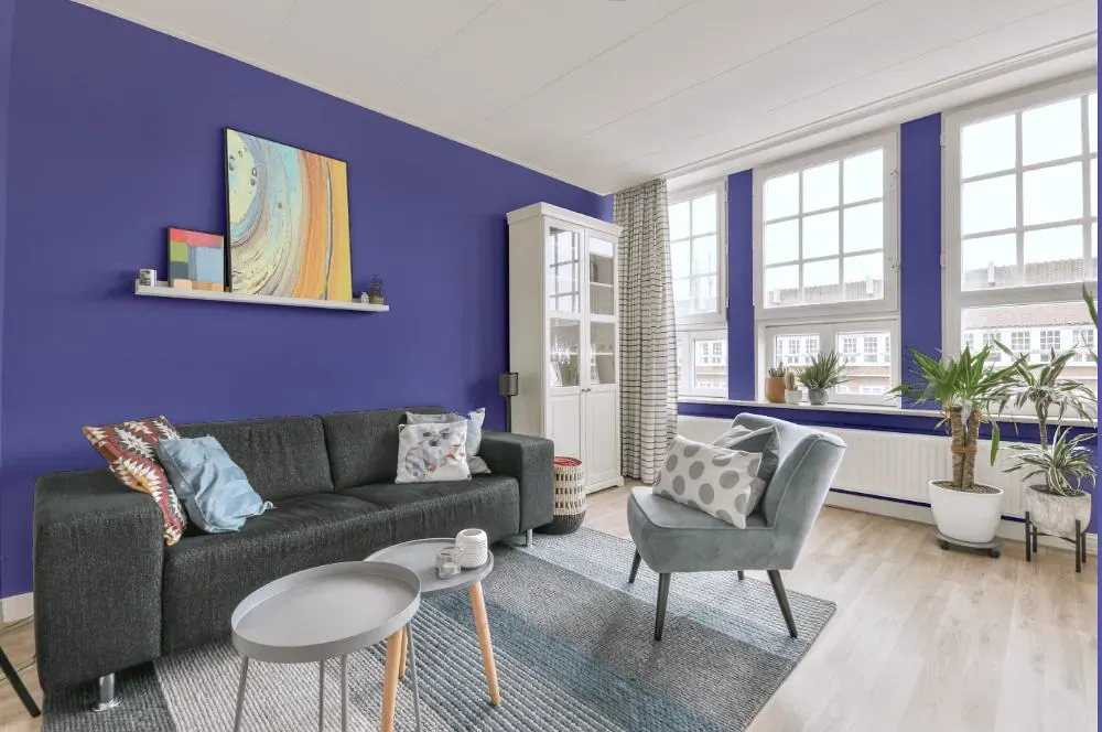 Benjamin Moore California Lilac living room walls