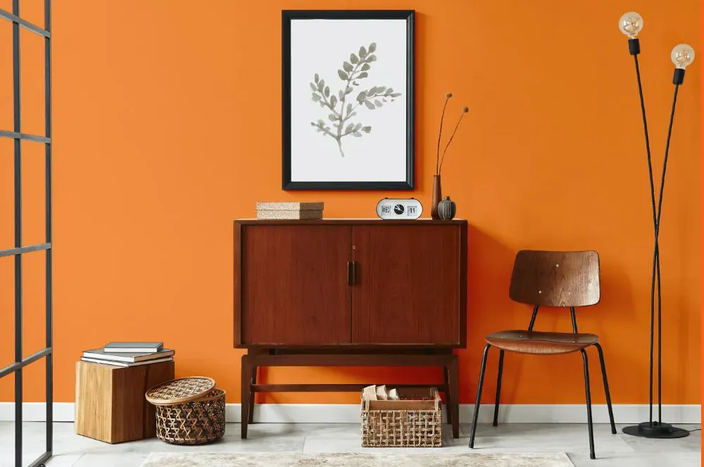 Benjamin Moore Calypso Orange japandi interior