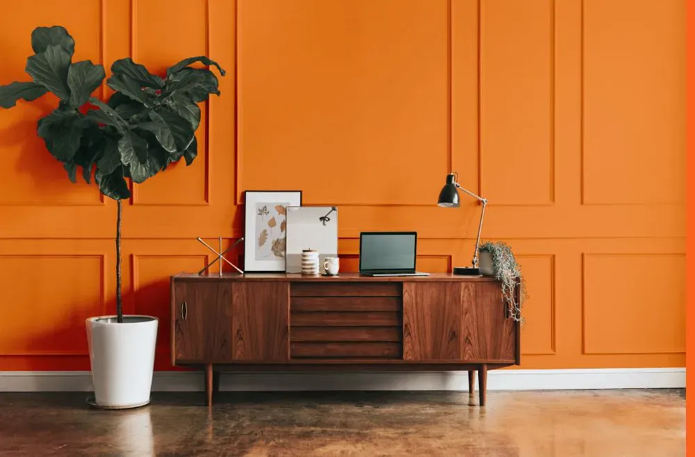 Benjamin Moore Calypso Orange modern interior