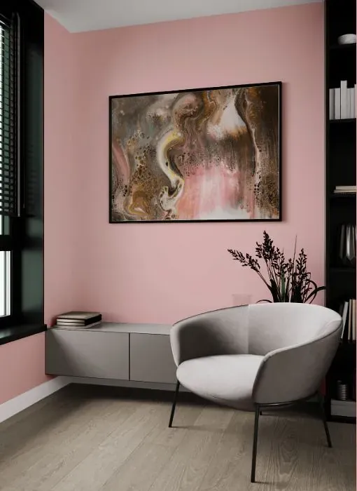 Benjamin Moore Camellia Pink living room