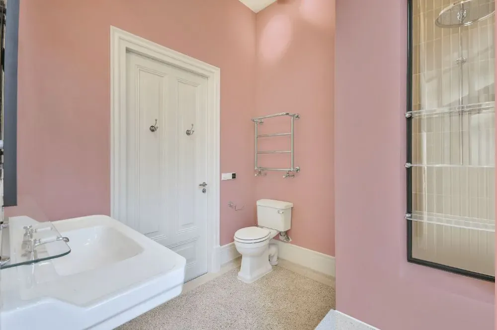 Benjamin Moore Camellia Pink bathroom