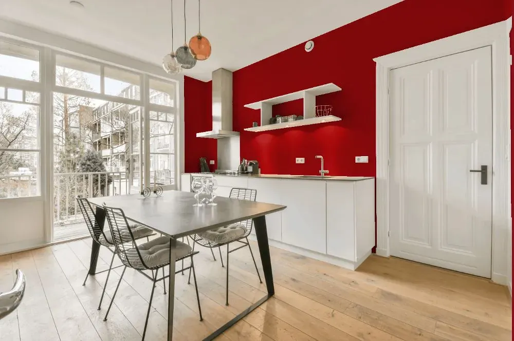 Benjamin Moore Candy Cane Red kitchen review