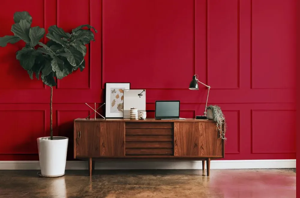 Benjamin Moore Candy Cane Red modern interior