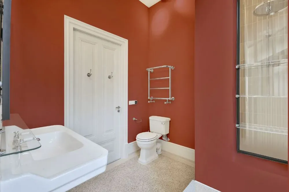 Benjamin Moore Canyon Rock bathroom