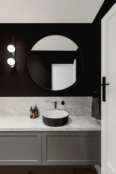 Benjamin Moore Carbon Copy minimalist bathroom