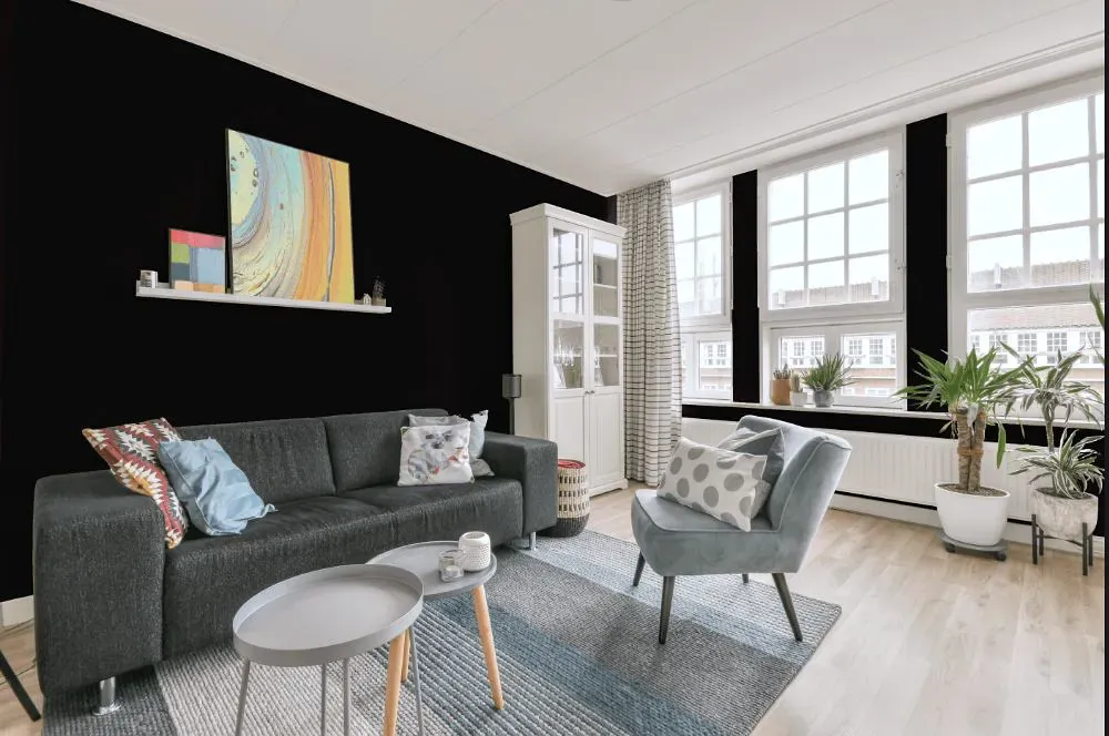 Benjamin Moore Carbon Copy living room walls