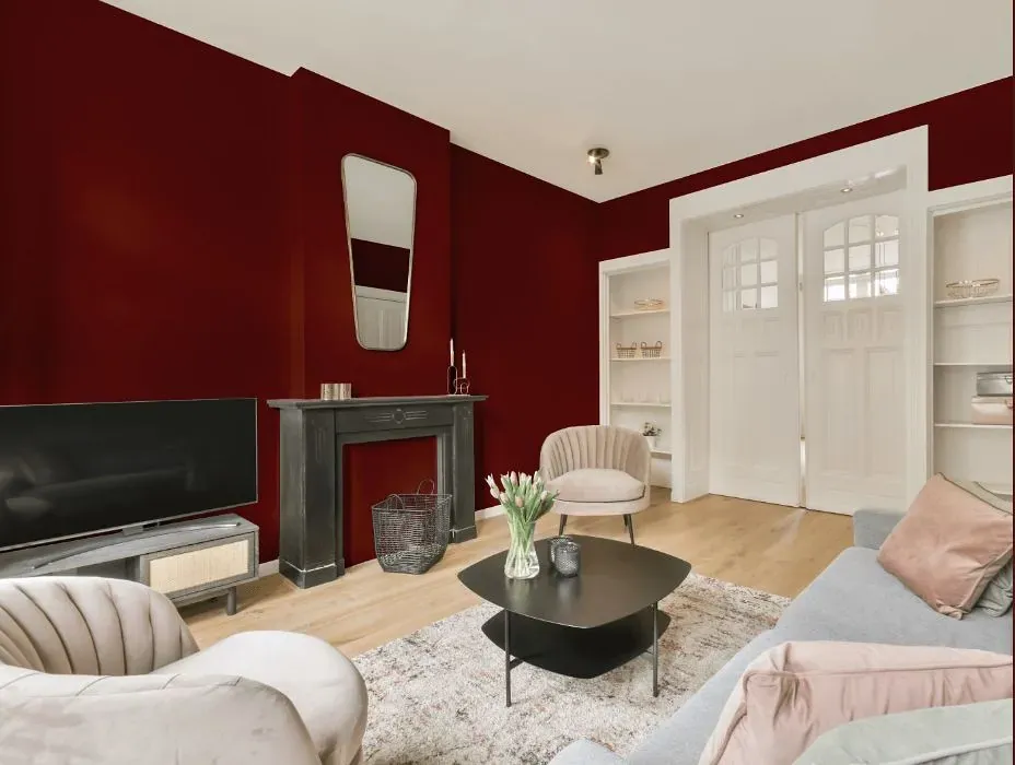Benjamin Moore Carriage Red victorian house interior