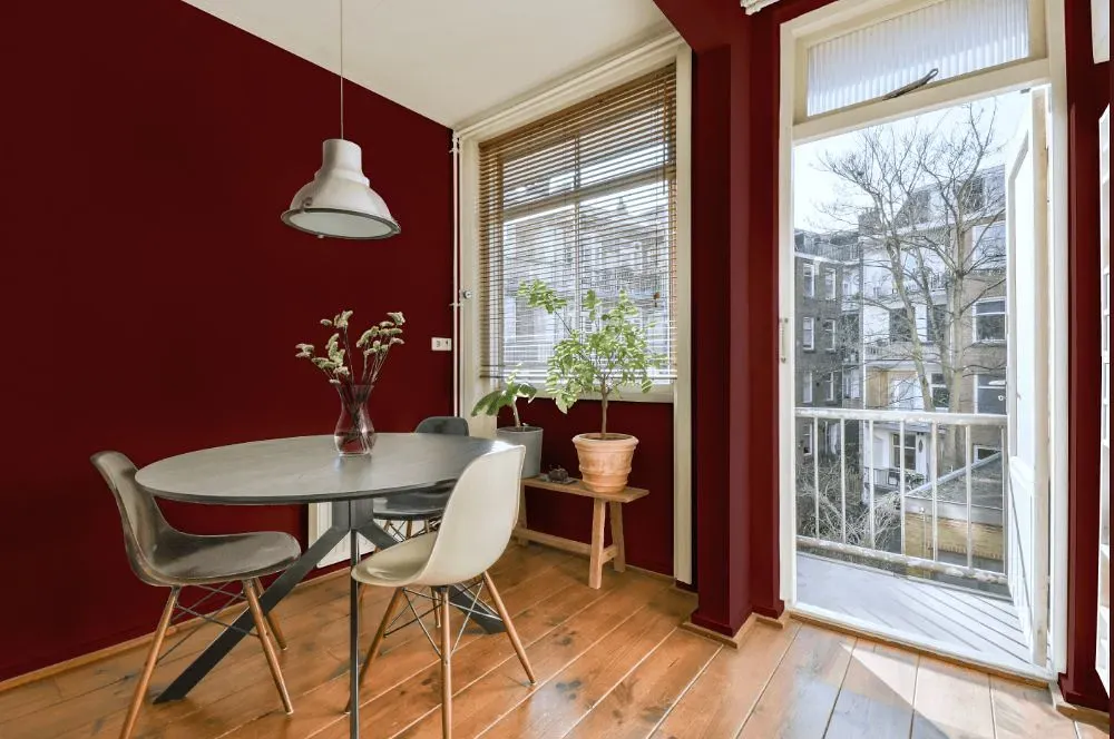 Benjamin Moore Carriage Red living room