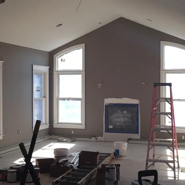 Benjamin Moore Cathedral Gray wall paint makeover