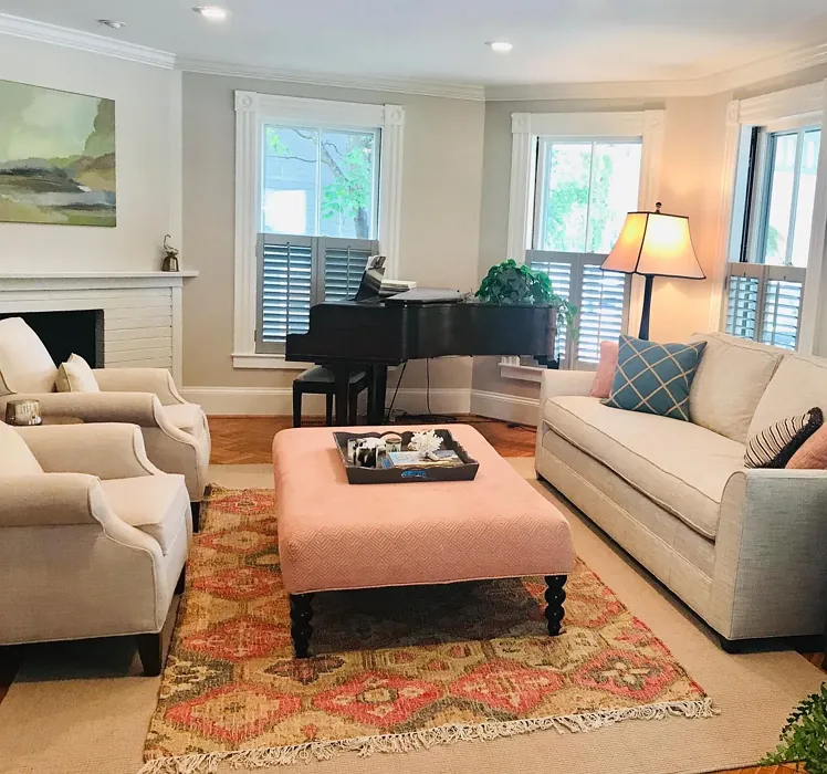 Benjamin Moore Cedar Key living room interior