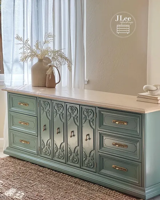 Benjamin Moore Cedar Mountains painted furniture 