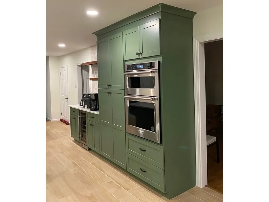Benjamin Moore Cedar Path kitchen cabinets review