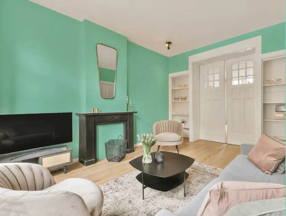 Benjamin Moore Celadon victorian house interior