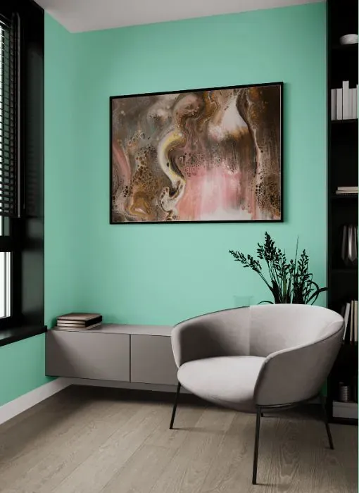 Benjamin Moore Celadon living room