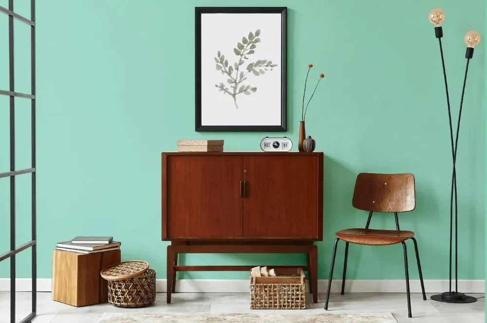 Benjamin Moore Celadon japandi interior