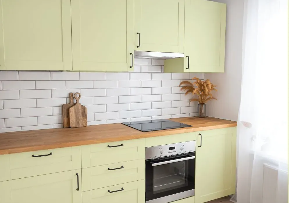 Benjamin Moore Celadon Green kitchen cabinets