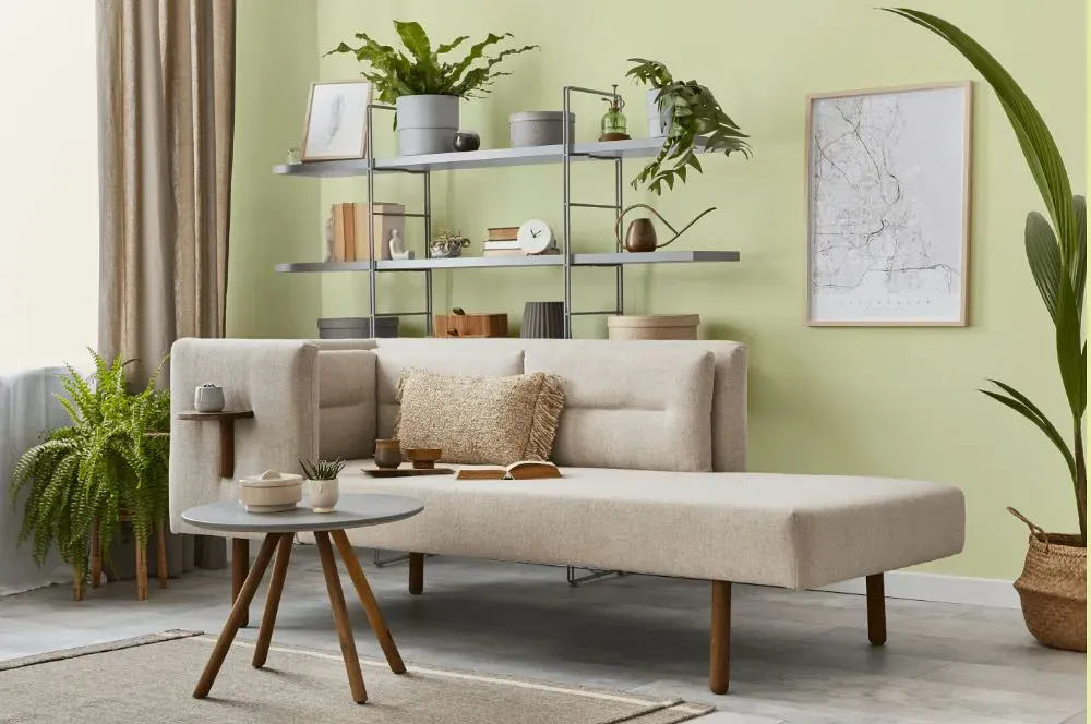 Benjamin Moore Celadon Green living room