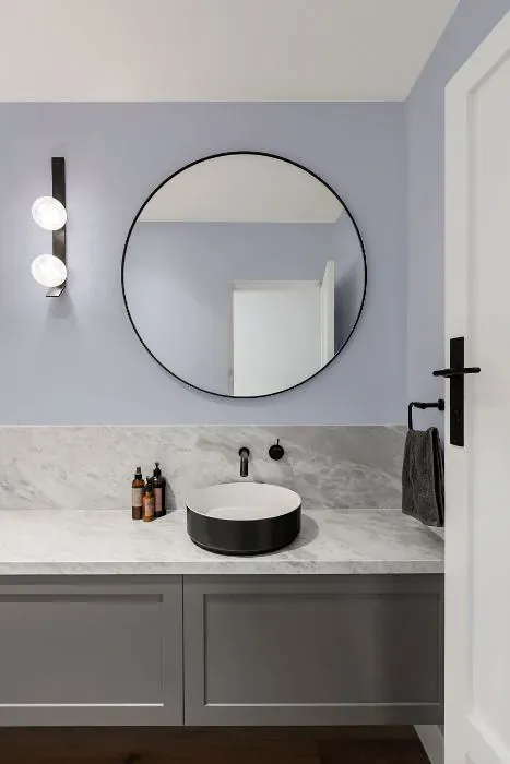 Benjamin Moore Celestia Blue minimalist bathroom