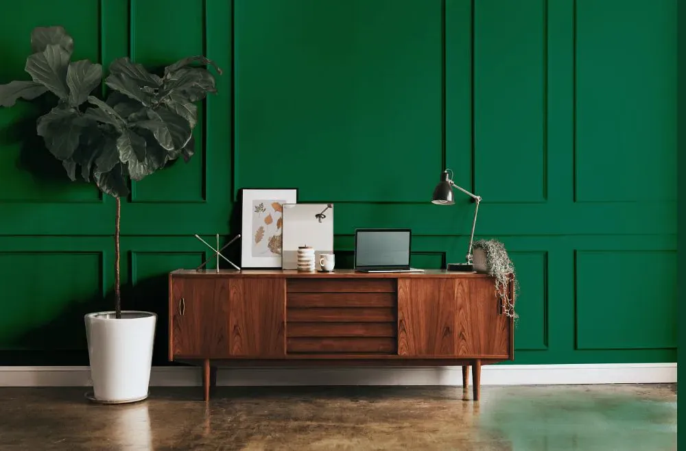 Benjamin Moore Celtic Green modern interior