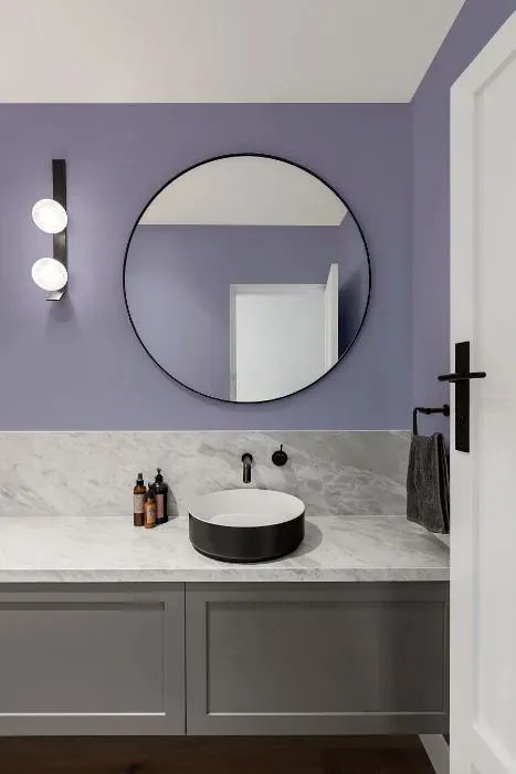 Benjamin Moore Central Mauve minimalist bathroom
