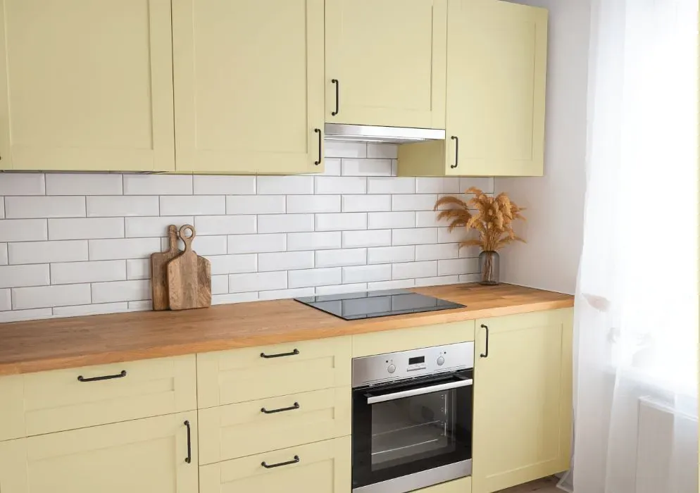 Benjamin Moore Chamber Yellow kitchen cabinets